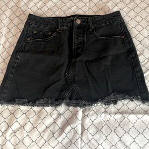 American Eagle black mini denim skirt size US 4 lightly used.